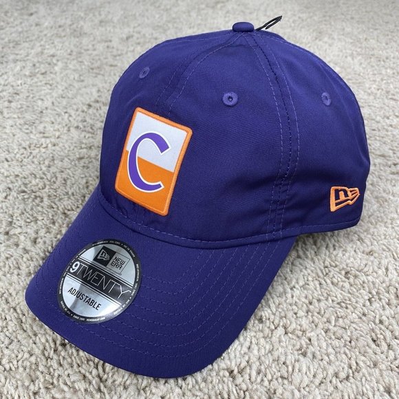 Clemson Tigers NCAA New Era 9TWENTY Hat Purple Contrast Patch Adjustable Cap NWT - Picture 1 of 8